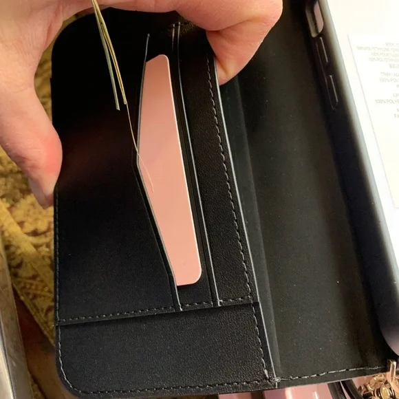 Kate Spade Glitter iPhone 12 mini removable magnetic case/card snap Crosby - Picture 7 of 16